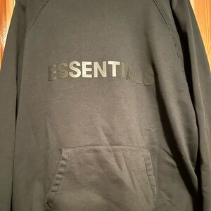 Fear of God ESSENTIALS Hoodie. Black gently used size medium